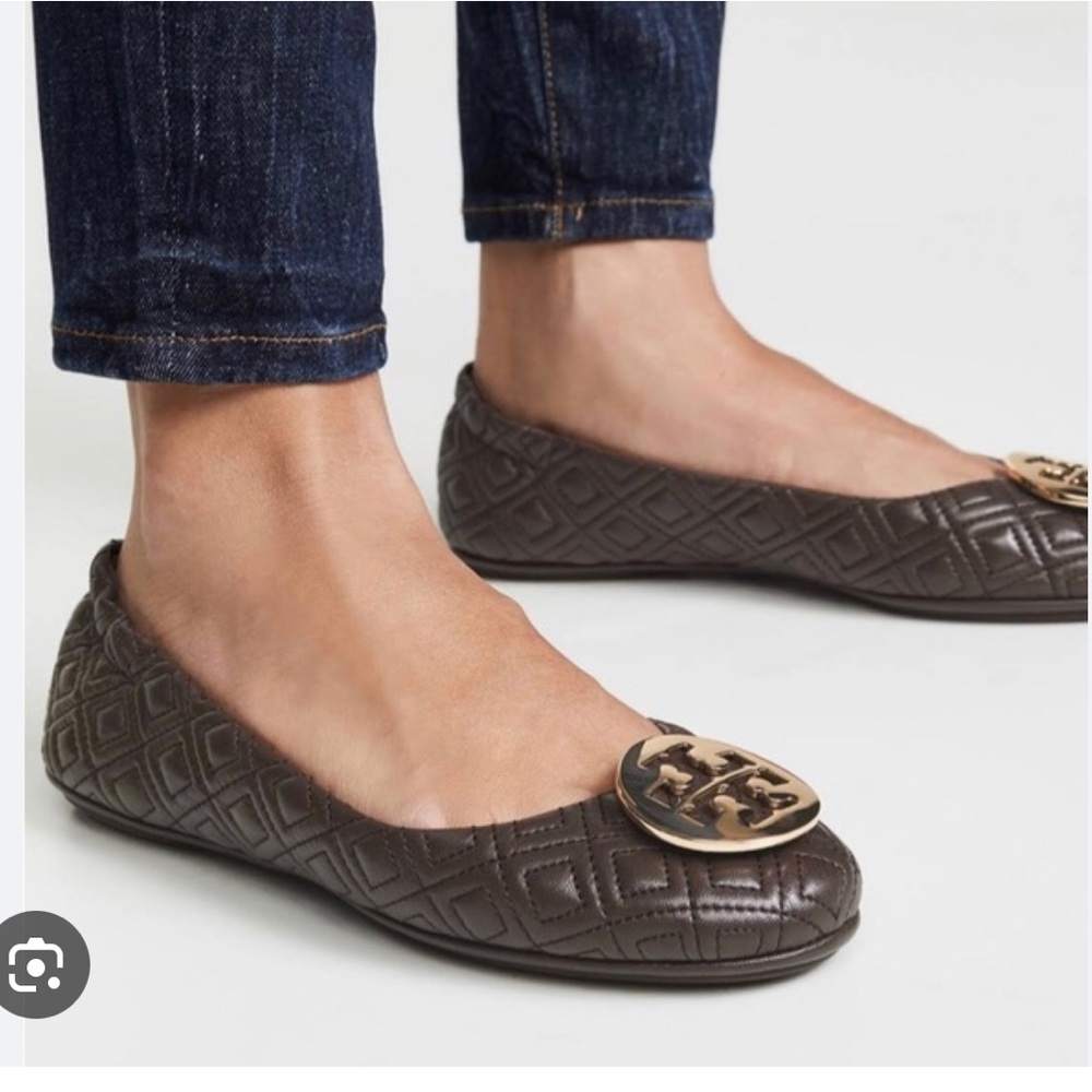 New Tory Burch Claire Quilted Ballet Flats Sz 7